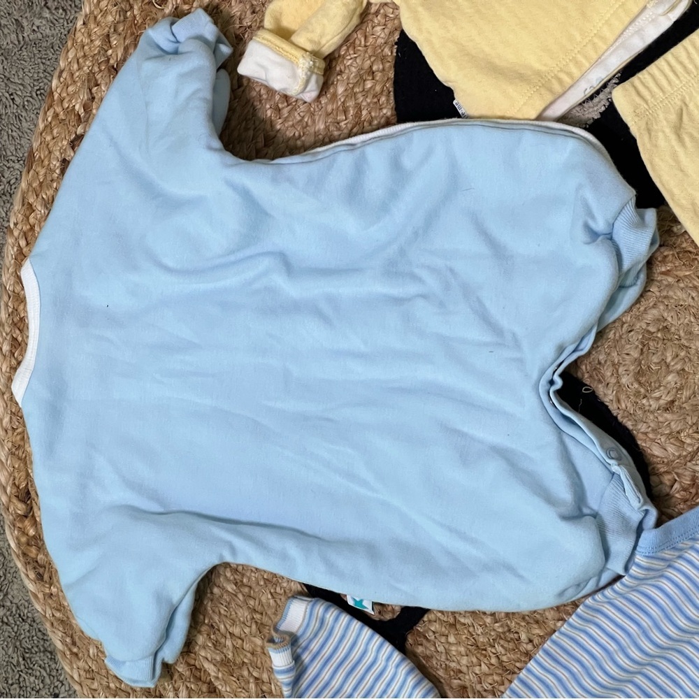 Vintage baby boy clothing bundle blue & yellow made in the USA 100% cotton - Picture 4 of 12